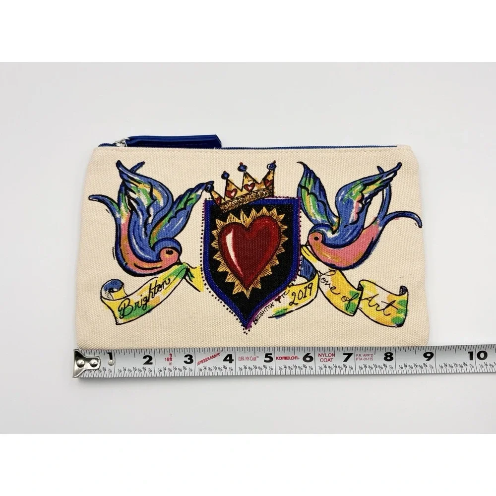 Brighton‎ Canvas Travel Makeup Bag Tattoo Sacred Heart Vacation Pouch Cosmetic 3